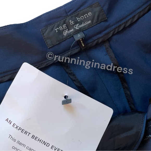 Rag & Bone Store Exclusive Flowy Cargo Cuffed Beach Pant In Navy Blue Size 4 - Picture 9 of 11